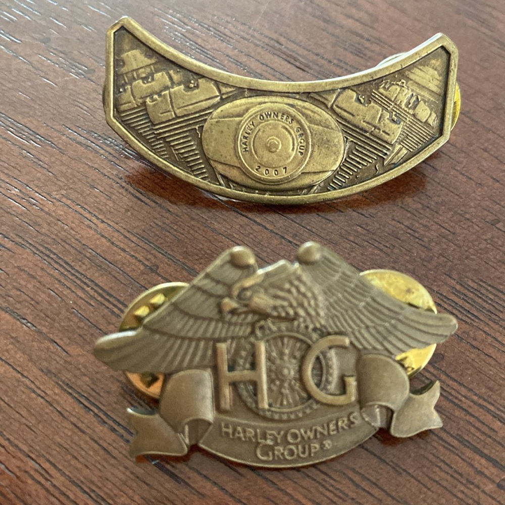 Harley Owners Group Gold Tone Pins